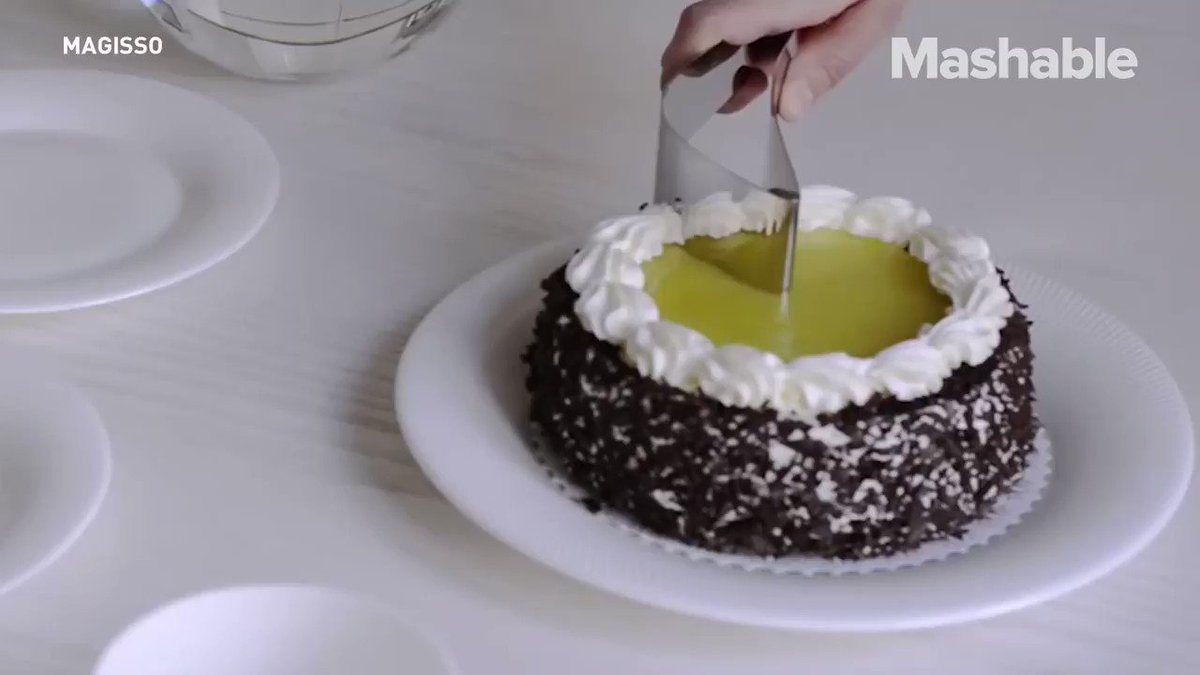 This gadget will give you perfect cake slices