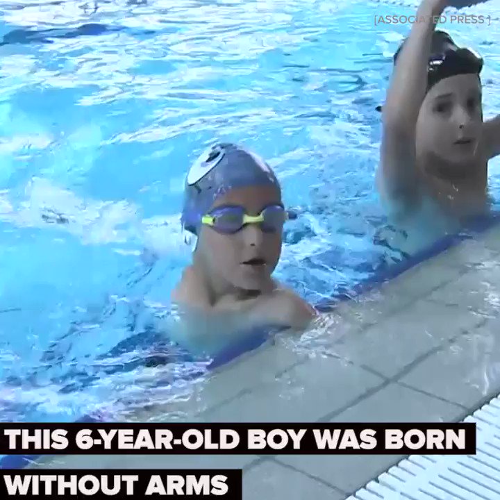 BuzzFeed (@BuzzFeed) on Twitter photo 20/06/2017 03:31:02 This incredible 6-year-old boy was born without arms, and he won gold in a swimming race ๐๐ผ ๐๐ผ ๐๐ผ This incredible 6-year-old boy was born without arms, and he won gold in a swimming race ๐๐ผ ๐๐ผ ๐๐ผ