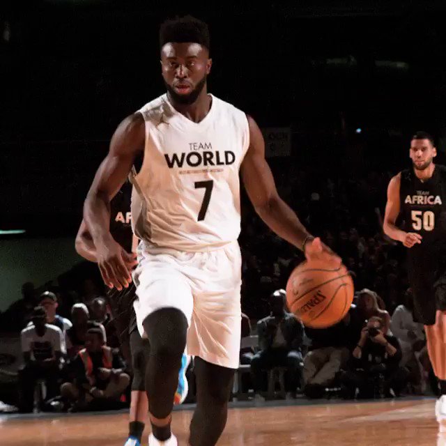 Happy birthday Andre Drummond. Jaylen Brown has present for you. No. For realsies. 