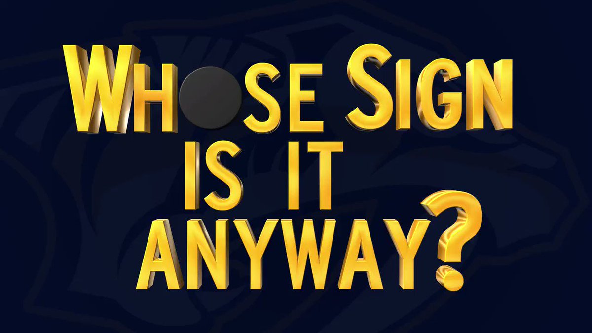 Need something to watch on your lunch break? We've got an episode of Whose Sign is it Anyway for you! #Preds 📹 https://t.co/1gyNsSFR82