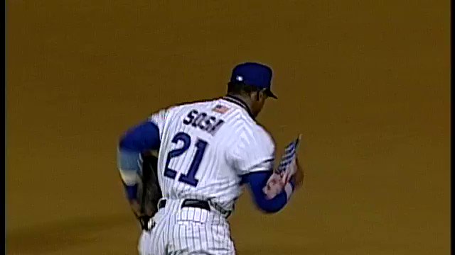 Sammy Sosa during the Cubs first home game after September 11th. This is something I’ll never forget ⚾️💔