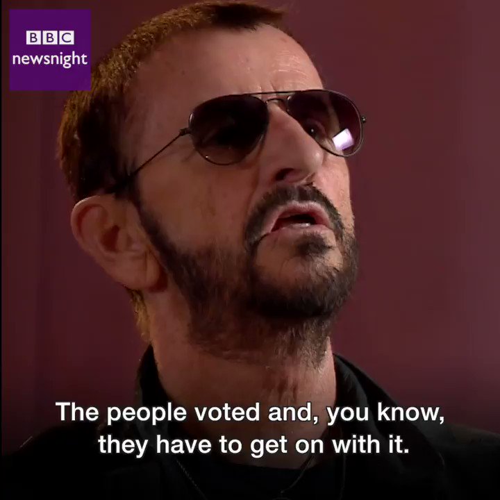"To be in control of your own country is a good move" - Ringo Starr tells #newsnight it's time to get on with Brexit