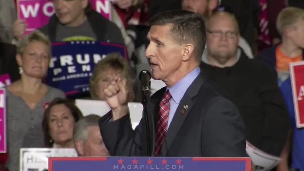 At this Trump rally General Flynn WARNED us about EVIL within our own government!
I wish we could bring back public hangings for all of the traitors that were responsible for ruining this hero's life!!!
RETWEET IF YOU AGREE!!✊