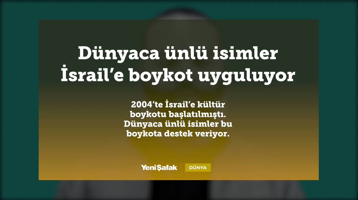 Dünyaca ünlü sanatçılardan boykot Dünyaca ünlü sanatçılardan boykot
