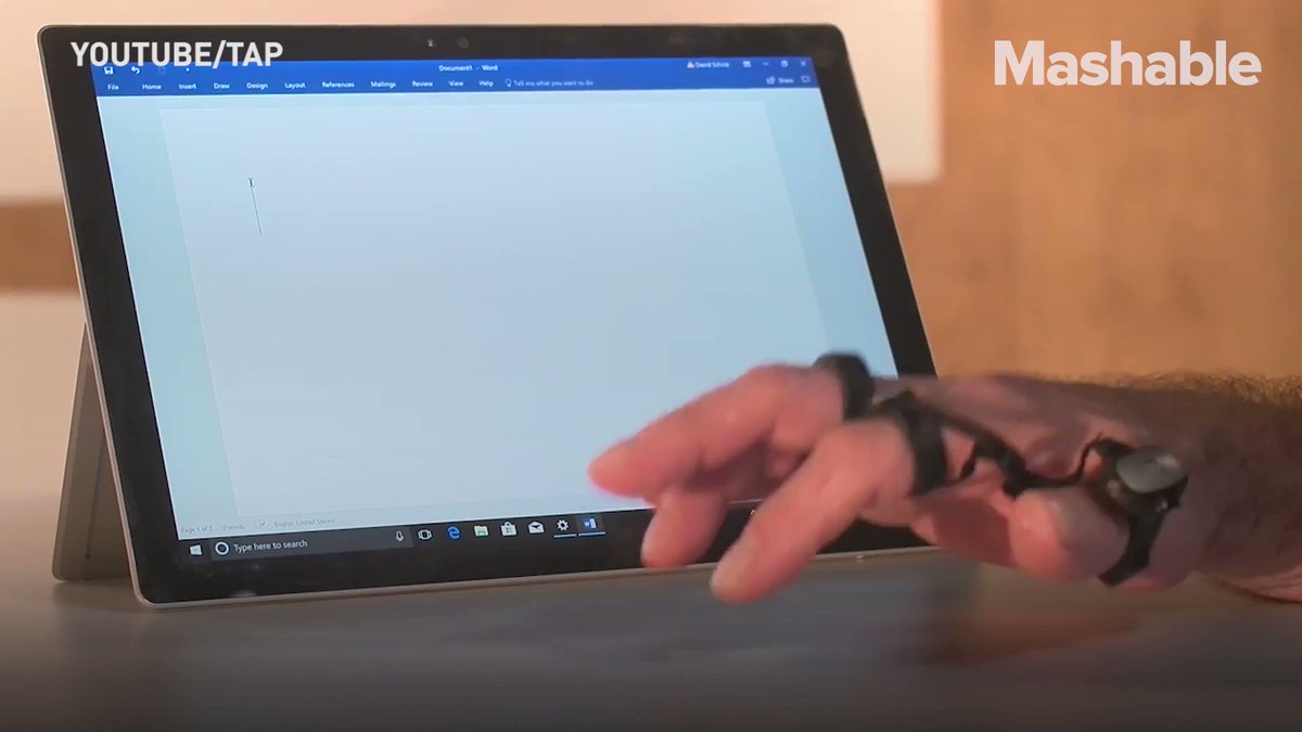 This wearable device turns you hand into a keyboard