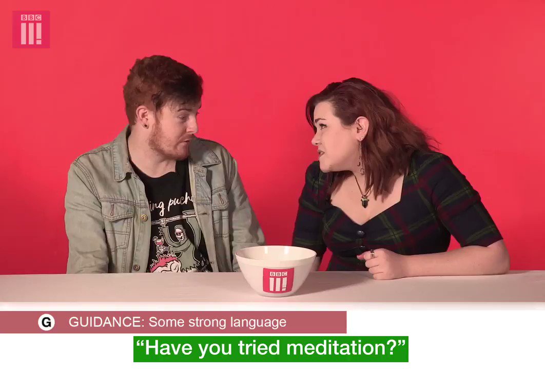 BBC Three (@bbcthree) on Twitter photo 2018-12-16 07:39:32 Cheer up and other things not to say to people with depression. #WorldMentalHealthDay Cheer up and other things not to say to people with depression. #WorldMentalHealthDay