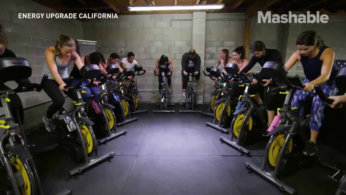 Your cycling actually powers this gym