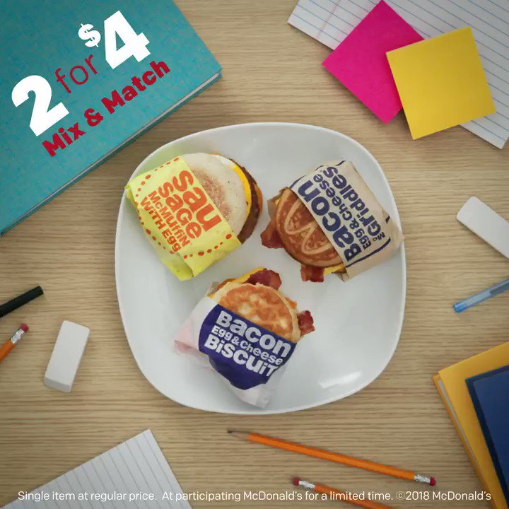 Mcdonald S Before You Ace Your Test Ace Breakfast 2 For 4 Mix Match Is Here To Make Your Morning Better Mcdonaldsbreakfast T Co Uz9l56e0cu