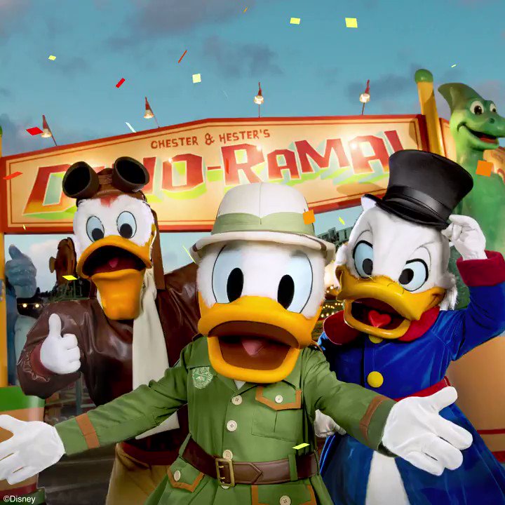 Meet and party with Scrooge McDuck, Launchpad McQuack, Donald Duck and