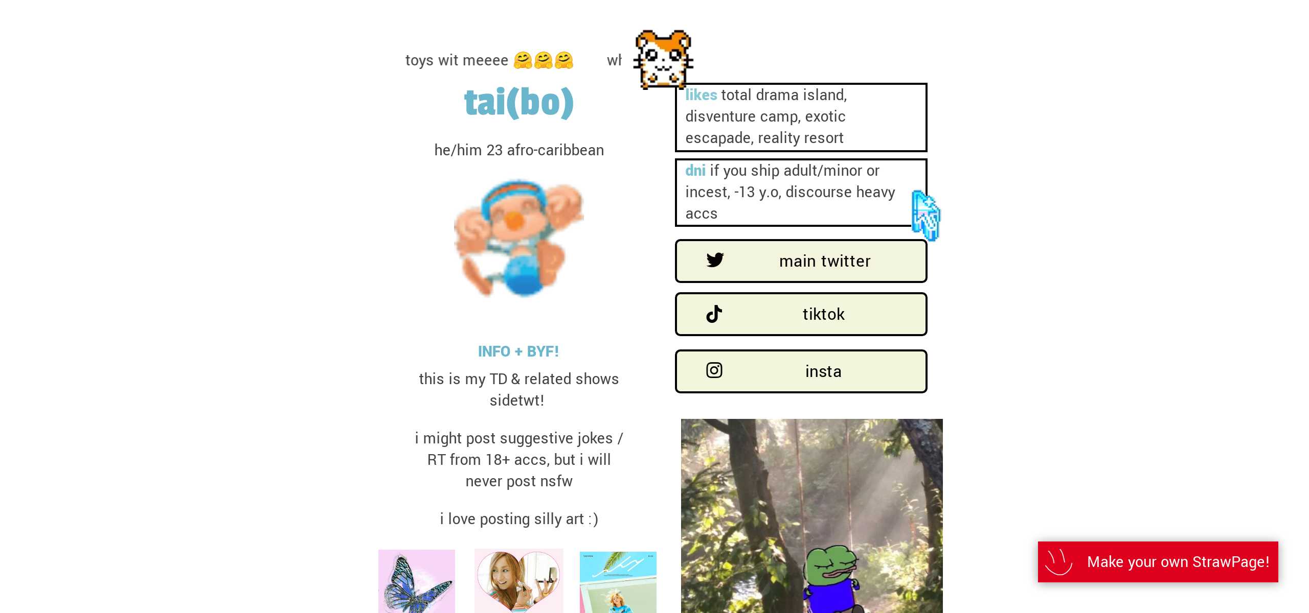 totalboboisland's tweet card. Made with StrawPage