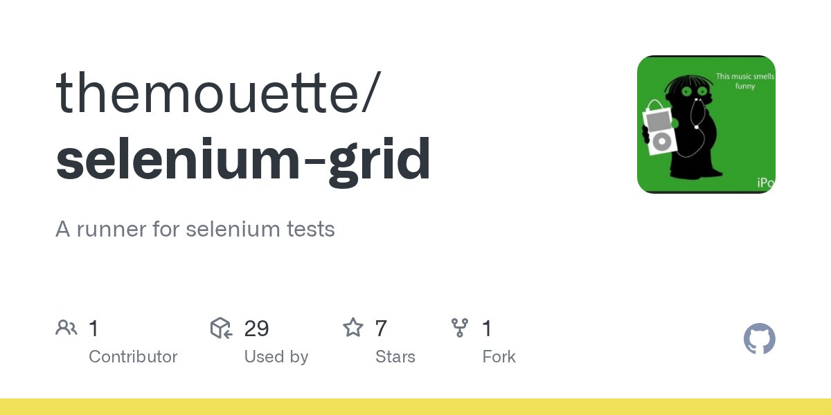 themouette's tweet card. A runner for selenium tests. Contribute to themouette/selenium-grid development by creating an account on GitHub.