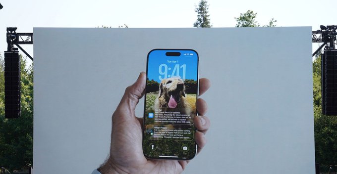A photo of iOS 26 from Apple’s WWDC 2025 event.