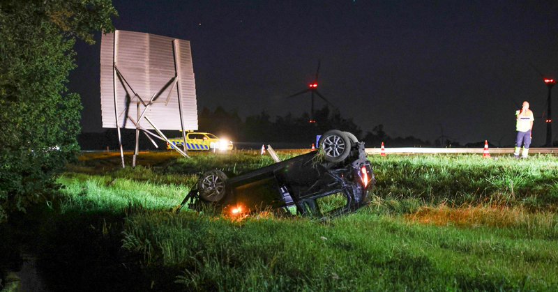 Automobilist gewond bij ongeval op A6