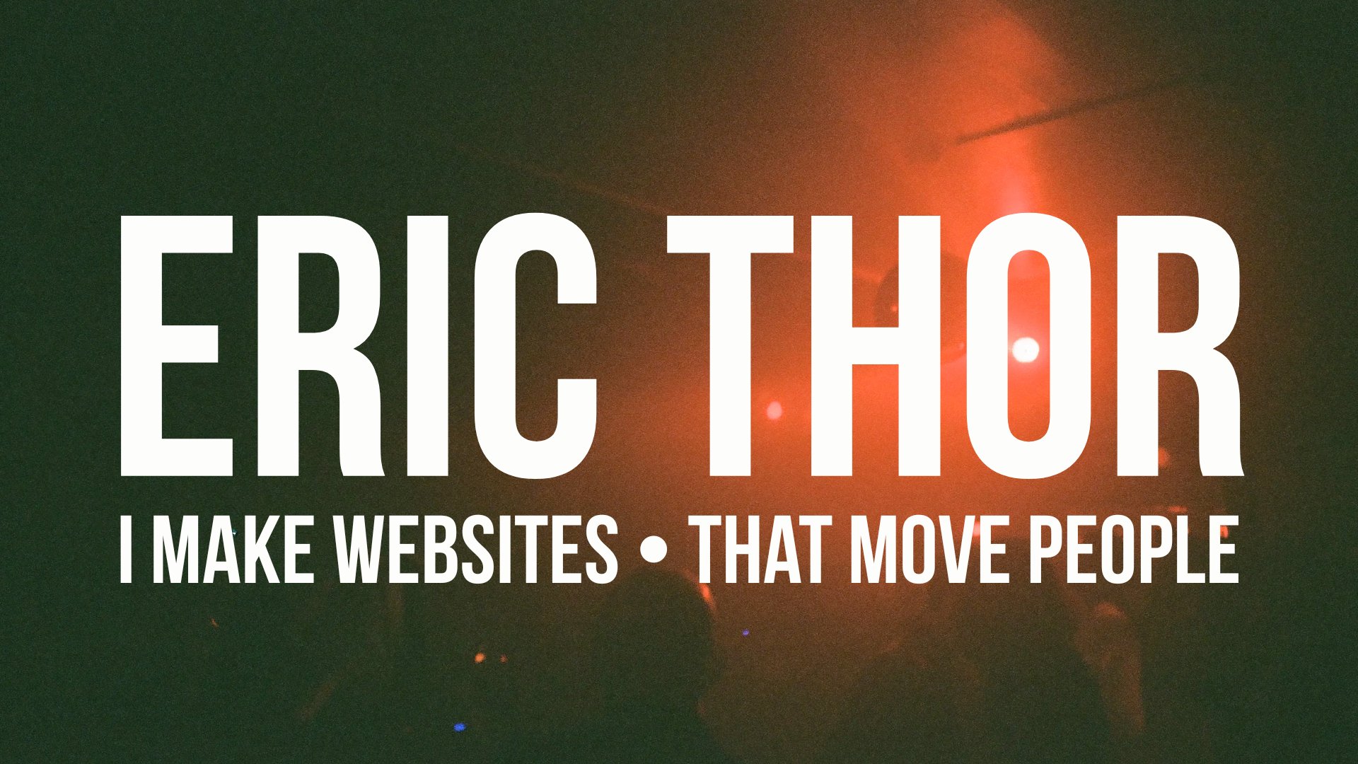 ericedwardthor's tweet card. Personal portfolio of Eric Thor, a web developer based in Astoria, NYC, specializing in high-performance websites for luxury brands, political campaigns, and digital publications.