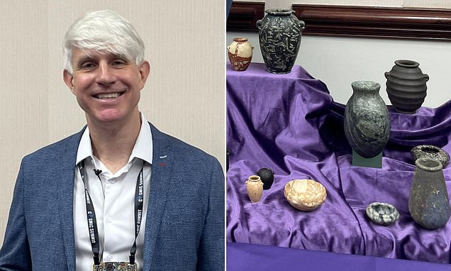 MattbLimitless's tweet card. The CEO of a billion-dollar company has unveiled a private collection of ancient Egyptian vases he believes could rewrite history.