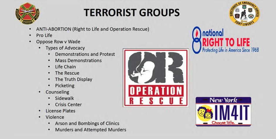 ACLJ's tweet card. After the outrageous revelation that Army trainees at Fort Bragg (then Fort Liberty) were instructed that pro-life Americans were domestic terrorists, and that our client Operation Rescue was...