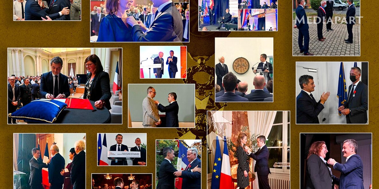 AnttonRouget's tweet card. Mediapart a passé au crible l’ensemble des décorations attribuées par Gérald Darmanin dans ses différentes fonctions gouvernementales depuis 2017. Les résultats sont sans appel : 84 % des élus décoré…