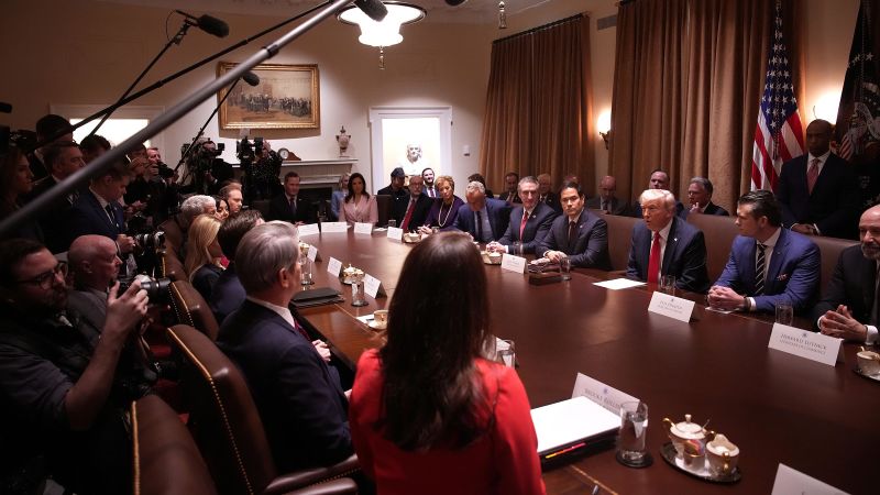 WendyEGibson's tweet card. President Donald Trump made numerous false claims in remarks at the first Cabinet meeting of his new administration. The falsehoods spanned a wide variety of topics, including aid to Ukraine, trade...