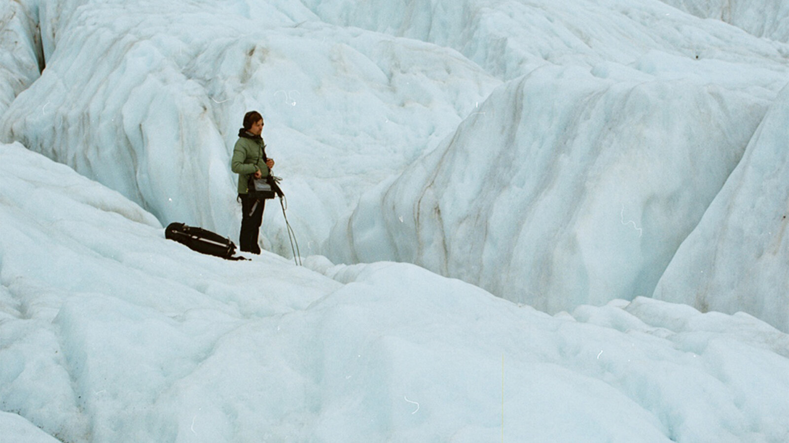 SwissCGNY's tweet card. A glacier is disappearing. An artist is trying to preserve its sound.