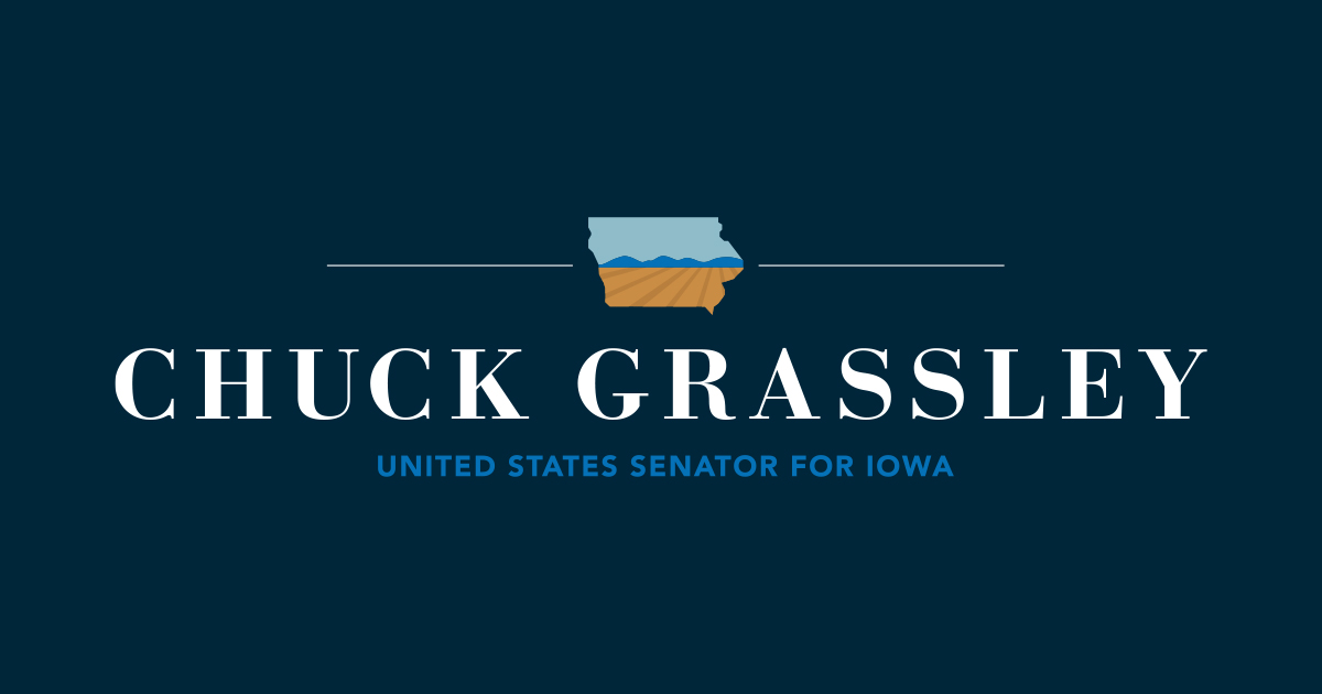 ElizabethEntre2's tweet card. WASHINGTON – Senate Judiciary Committee Chairman Chuck Grassley (R-Iowa) today is bringing to light...