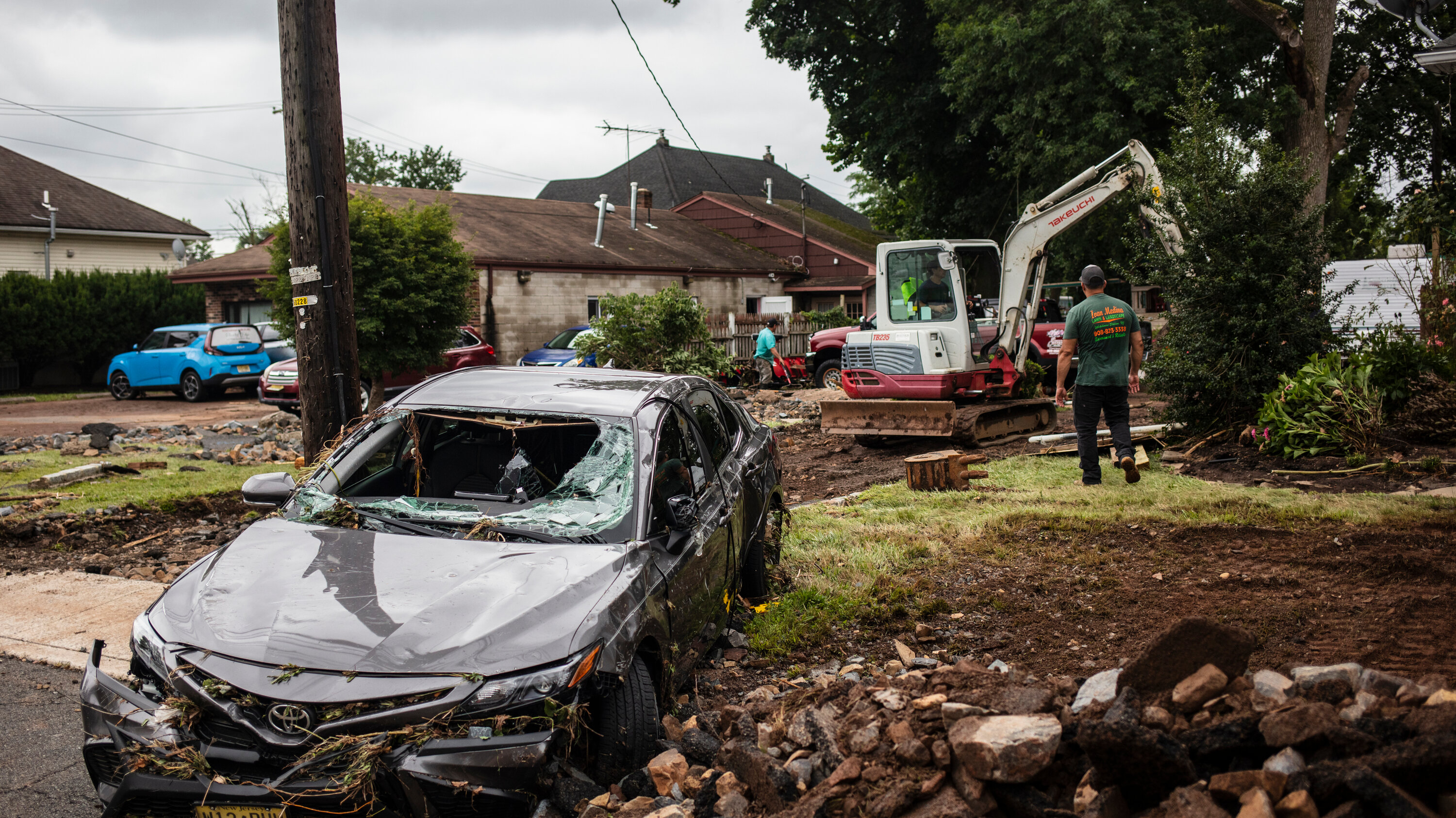samoryba's tweet card. Two people died in New Jersey after their car was swept into a brook. Public transit was largely running normally a day after the subway system flooded in New York. Officials warned aging infrastru...