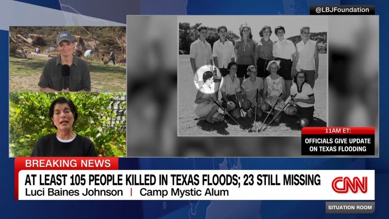 PamelaBrownCNN's tweet card. Luci Baines Johnson, daughter of Pres. Lyndon Johnson talks with CNN’s Pamela Brown about the deadly flooding at Camp Mystic, where campers and counselors lost their lives.