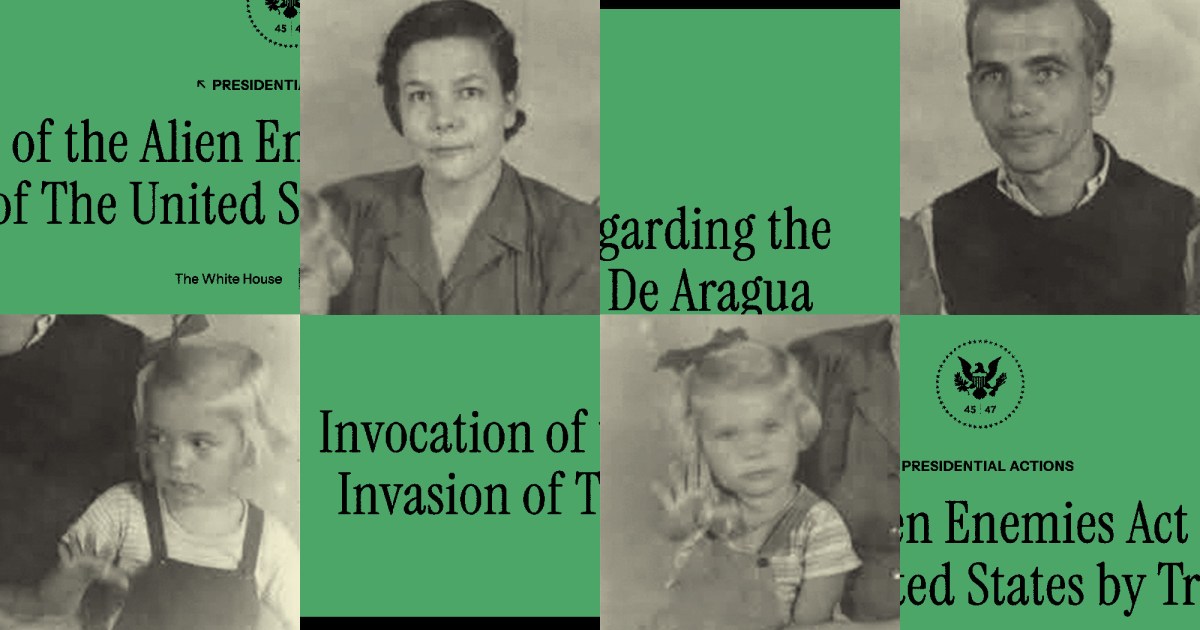 isabelaalhadeff's tweet card. The statute justified the imprisonment in World War II of thousands like Heidi Gurcke Donald. She is horrified as Trump invokes it for mass deportation.