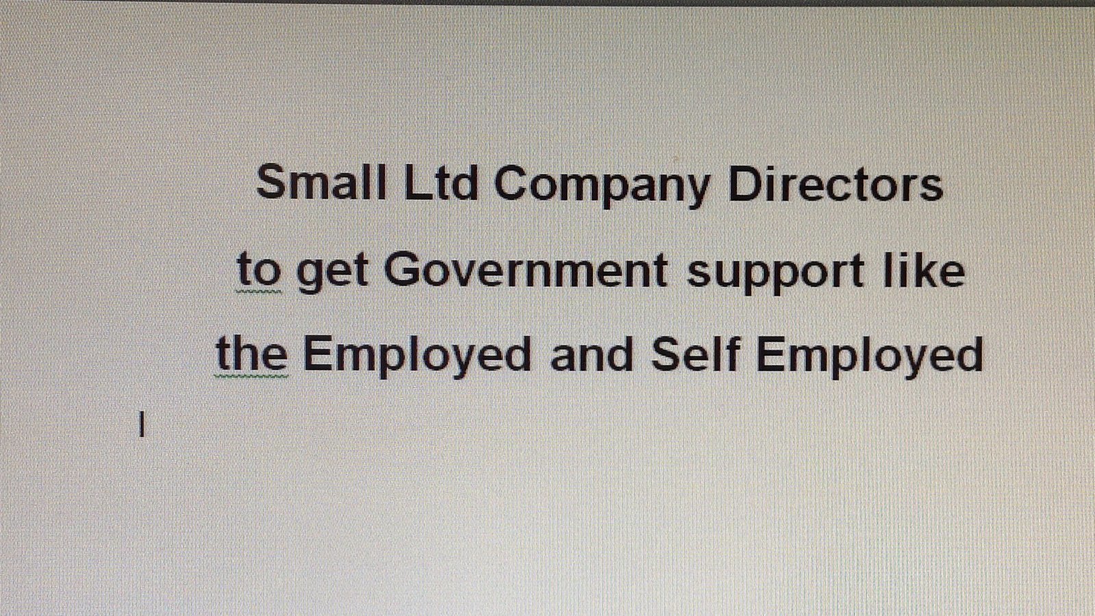 MattD74's tweet card. Small Ltd Company Directors to get Government support like the Employed and Self Employed