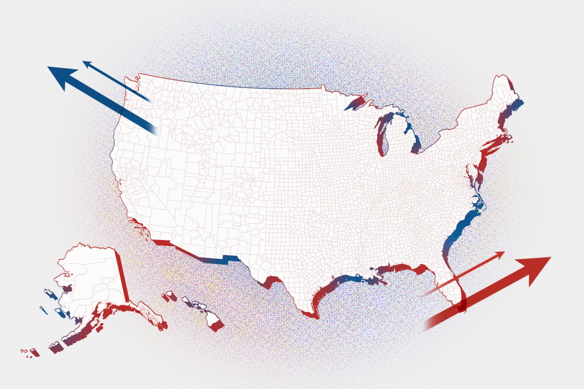 mateagold's tweet card. Most counties voted more Republican this time compared with 2020, shifting toward former president Donald Trump over Vice President Kamala Harris.