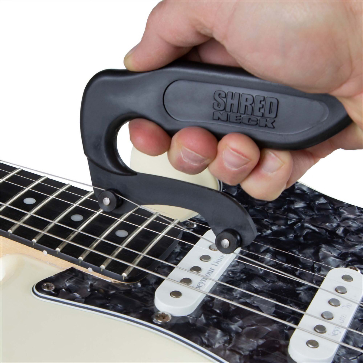 guitarmagazine1's tweet card. シュレッドネック（SHRED NECK）より、ギターの弦の交換時に行う弦のストレッチ作業を素早く済ませるためのツールが登場した。製品名はストリング・ストレッチャー（String Stretcher）。