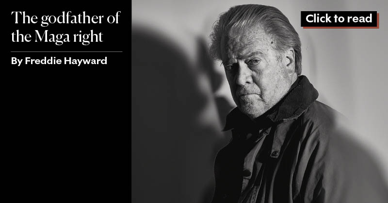 freddiejh8's tweet card. Steve Bannon on a US-Russia alliance, kinship with Blue Labour, and his war on modernity.
