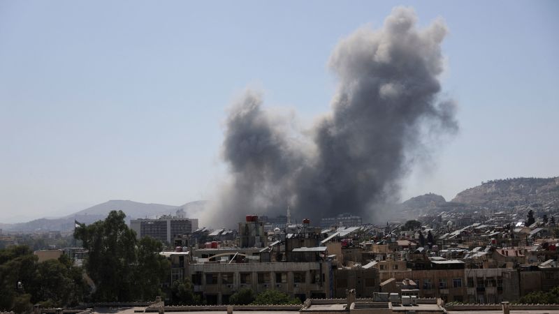 kylieatwood's tweet card. A series of airstrikes has hit the Syrian capital Damascus, with Syrian state media blaming Israel.