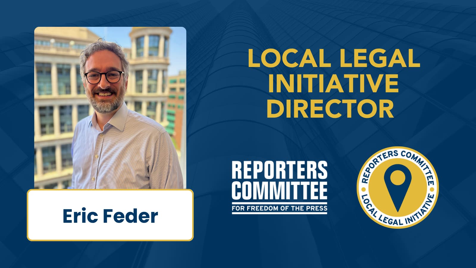 rcfp's tweet card. Feder will oversee RCFP’s growing program to provide free legal support to local journalists and newsrooms, which is now active in five states.