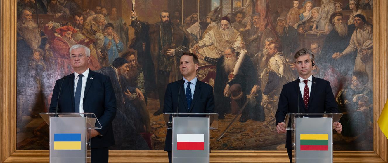 PolandMFA's tweet card. Today, a meeting of the foreign ministers of Poland, Ukraine, and Lithuania was held in Lublin, where the Lublin Triangle format was set up five years ago.