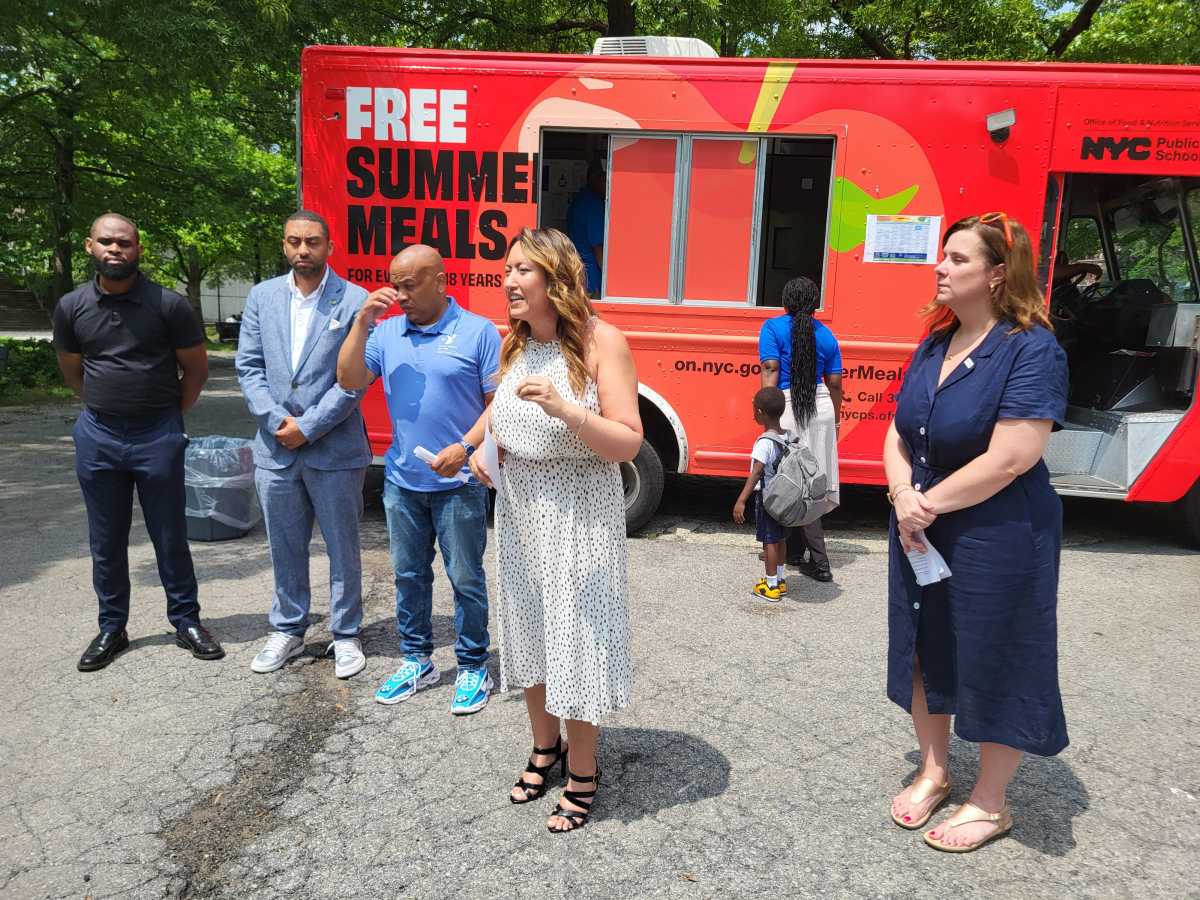 NYSenDems's tweet card. Sabella told the Bronx Times that her organization is “devastated” by the federal cuts but will continue working hard to meet rising demand for food. She