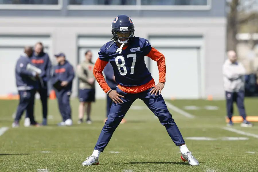 JordanSig's tweet card. Luther Burden III missed practice with veterans in the spring. He was not participating in practice for Day 1 of Chicago Bears training camp.