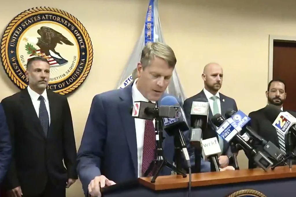 GoelzAlly's tweet card. Federal authorities charged three current and former Louisiana police chiefs with taking money in exchange for filing false police reports.