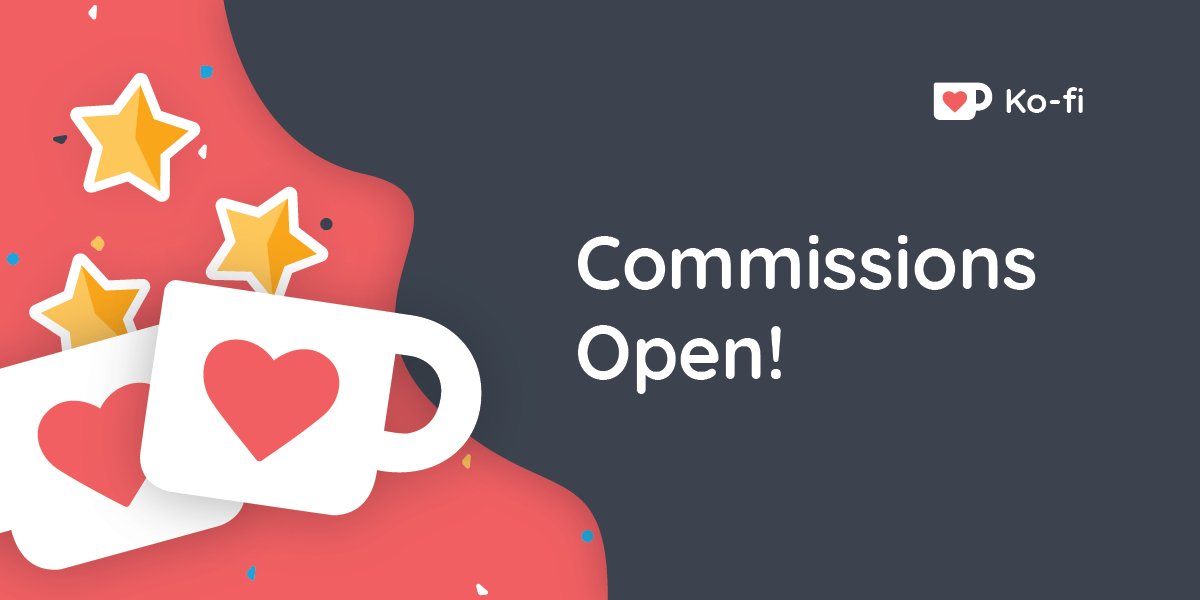 Comet_258's tweet card. Commissions Open! Click to see Comet's commission menu.