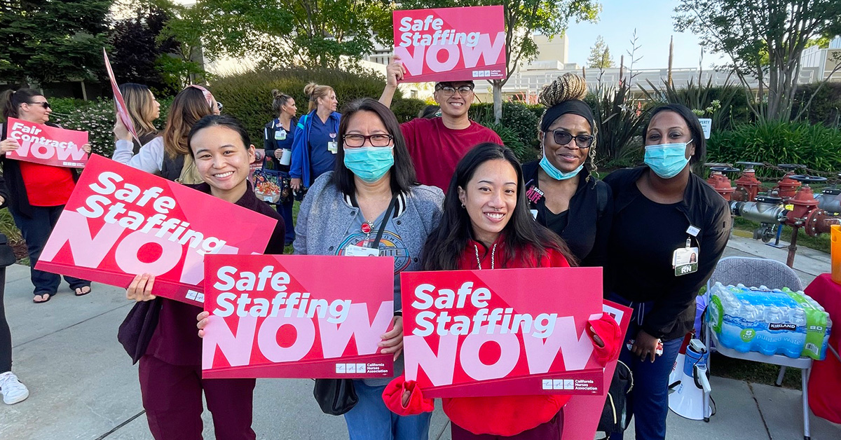 CalNurses's tweet card. Registered nurses at HCA’s Good Samaritan Hospital in San Jose, Calif., voted overwhelmingly this week in favor of ratifying a new five-year contract. This contract includes significant wins includ...