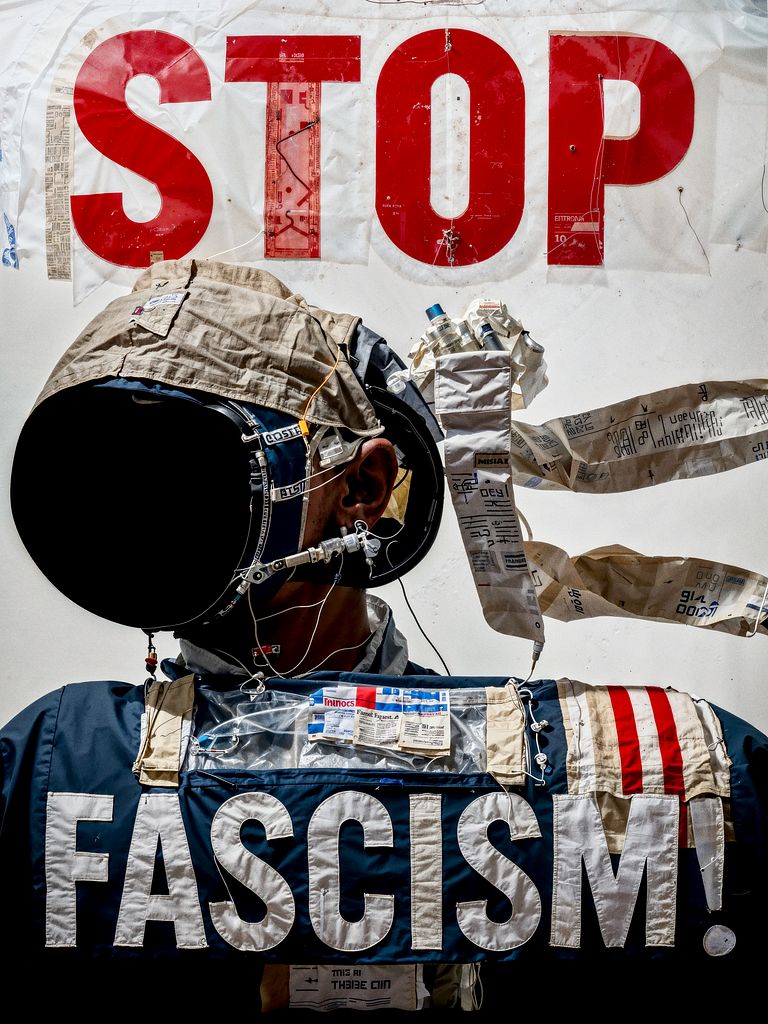 office_impart's tweet card. STOP FASCISM! (2025) KEVIN ABOSCH 4500 x 6000 pixels RGB PNG
