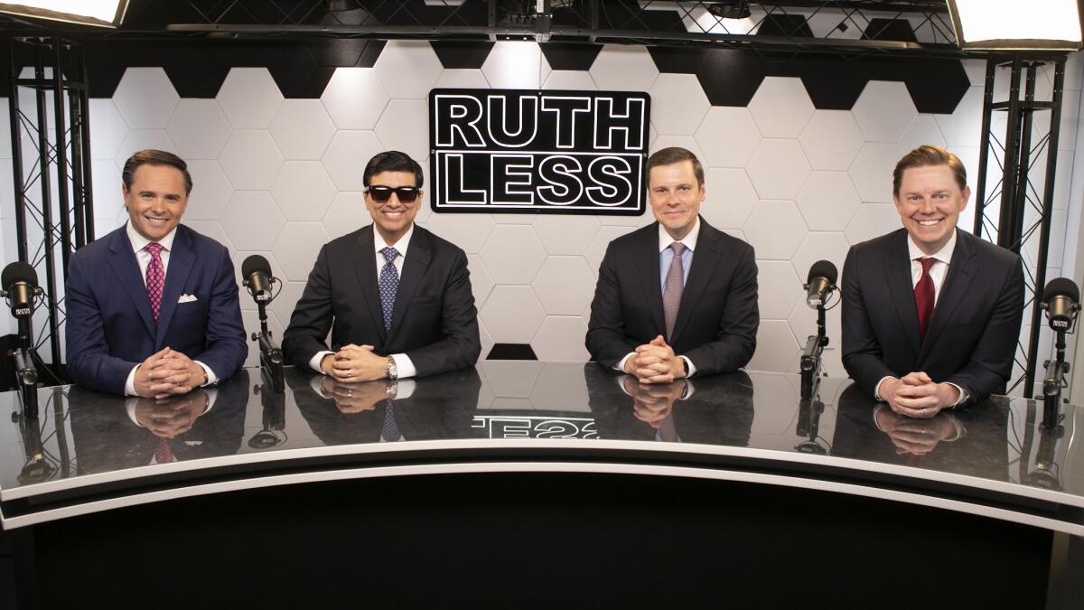 RFaughnder's tweet card. Fox News Media this week signed a licensing deal with the makers of "Ruthless," a popular conservative podcast. The co-hosts of the conservative talk show will appear as contributors on the network.