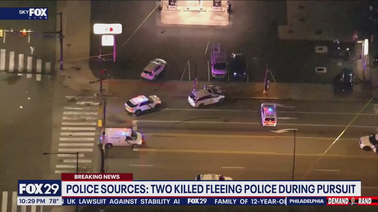 colonelbritt's tweet card. An investigation is underway in Northeast Philly after police sources say two people were killed while fleeing police during a pursuit Wednesday night.