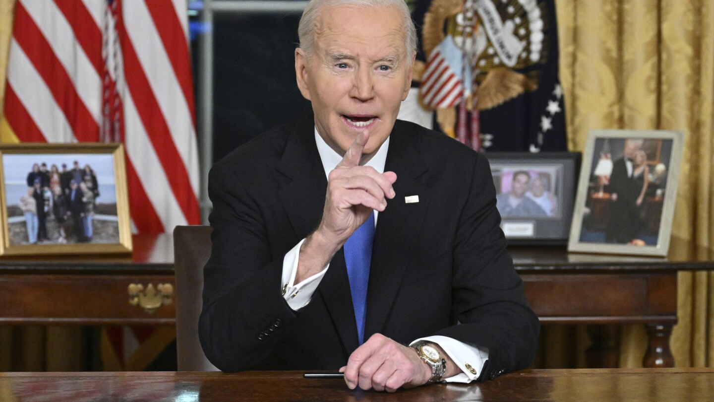 AndrewJBates46's tweet card. President Joe Biden has used his farewell address to the nation to warn of an “oligarchy” of the ultra-wealthy taking root in the country and of a “tech-industrial complex” that is infringing on...