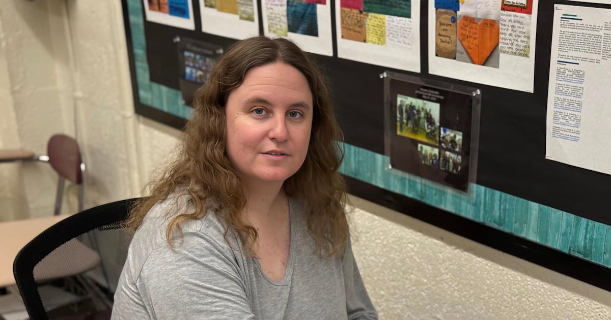 chalkbeatDET's tweet card. Lauren Brady, a winner of the Math for America’s 2025 Muller Award, has taught at Park East High School for two decades.