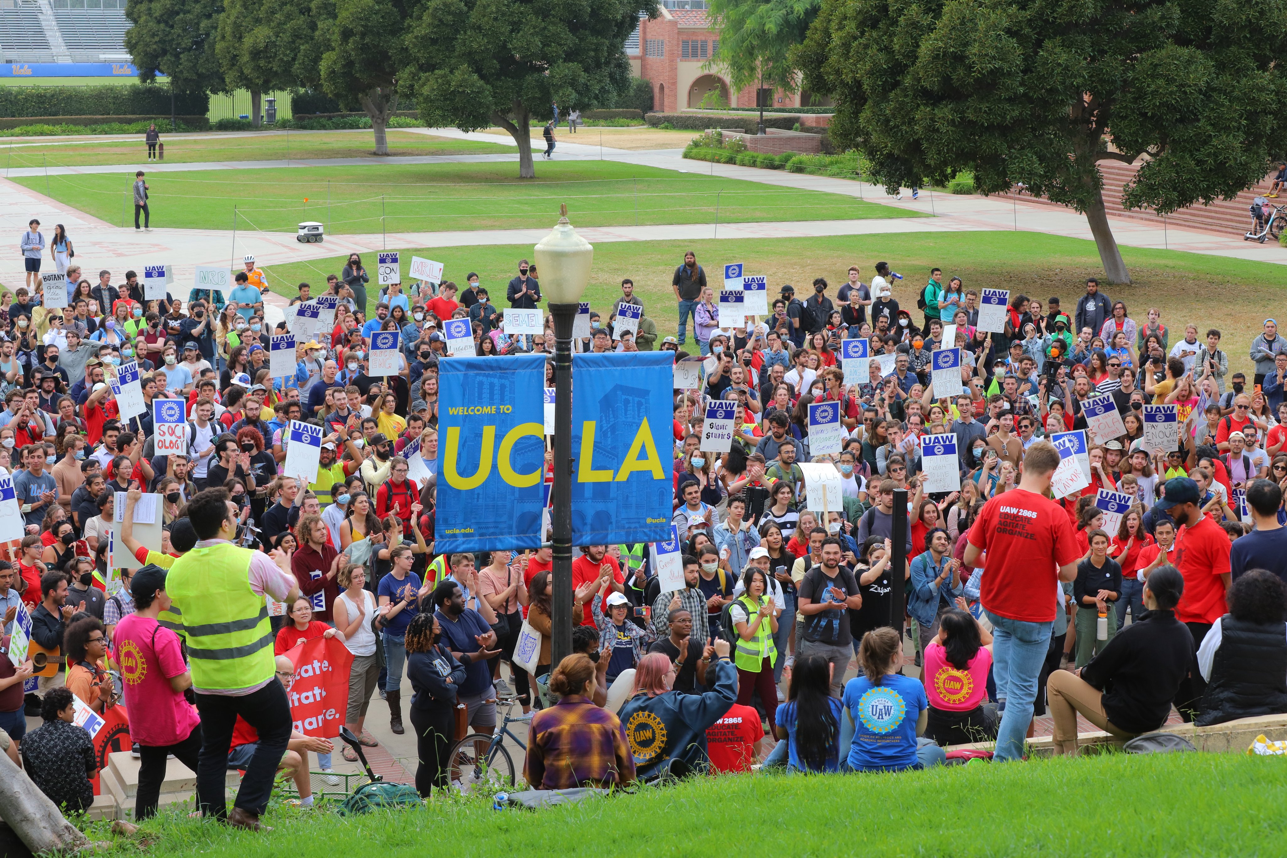 BingYDSA's tweet card. 48,000 Academic Workers at UC voted overwhelmingly to authorize a strike, which will begin on November 14th if the circumstances require. Send a message that you are in solidarity with UC’s Academic...