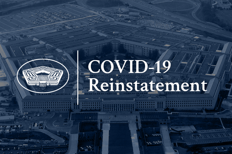 DoD_USD_PR's tweet card. The Defense Department is making reinstatement available to all members of the military who were discharged solely for refusal to receive the COVID-19 vaccine and who request to be reinstated.