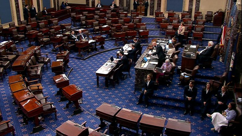 CNNPolitics's tweet card. President Donald Trump is one step closer to having Congress officially sign off on a slice of his Department of Government Efficiency’s spending cuts after Senate Republicans agreed TK DATE to...