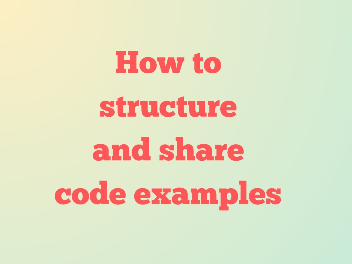 lornajane's tweet card. Writing for technical audiences often means sharing code in one form or another. If the code is only for illustration purposes, then it can be included in the article for observation. But if the code...