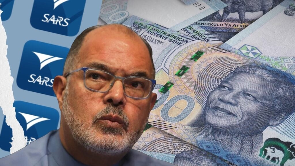DailyInvestorSA's tweet card. SARS is ramping up tax debt collection through Project AmaBillions, aiming to recover up to R50 billion more annually by combining AI, legal enforcement, and 1,700 new hires.