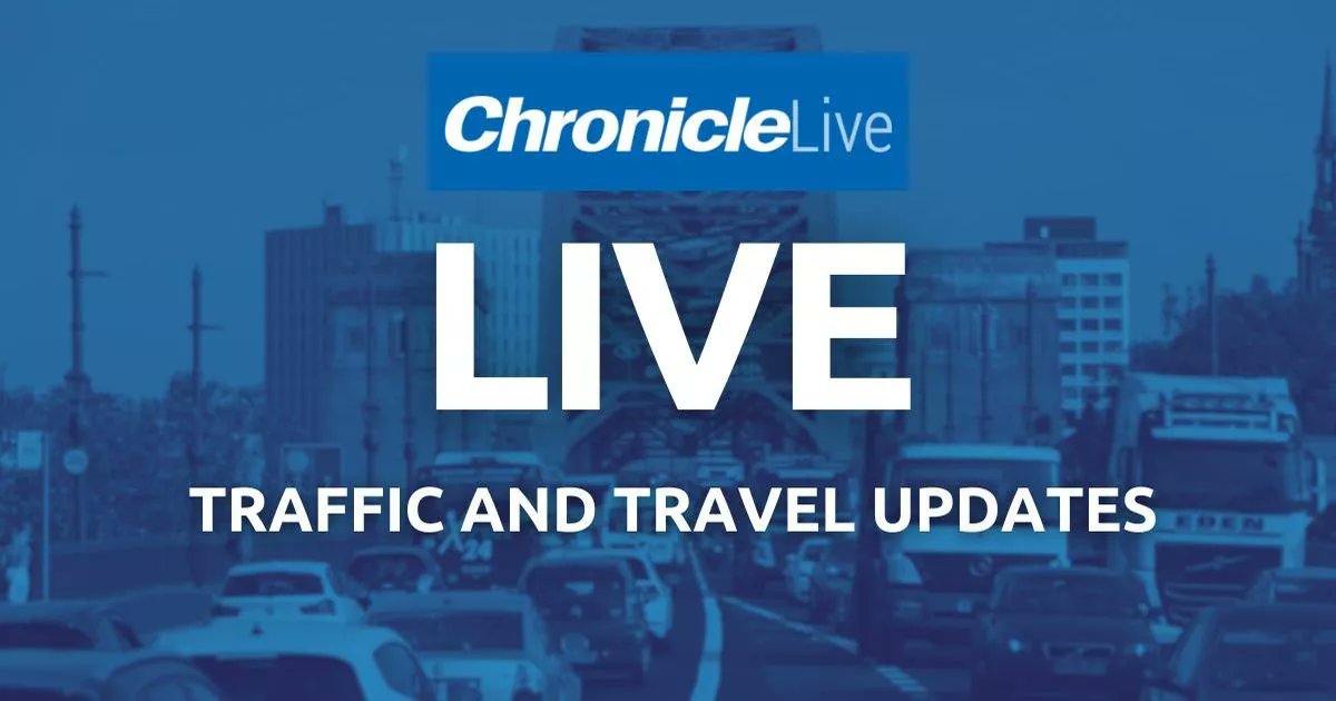 ChronicleLive's tweet card. Follow live updates here for the latest on Newcastle's roads and updates on public transport across the North East region